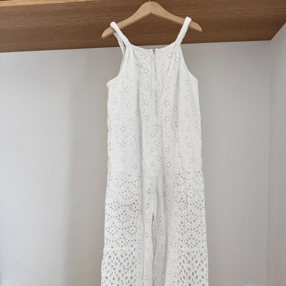 CLASSIC GIRLS ZARA WHITE EYELET ROMPER SIZE 10 LIGHT WEIGHT EUC NO STAINS LINED - Picture 8 of 14